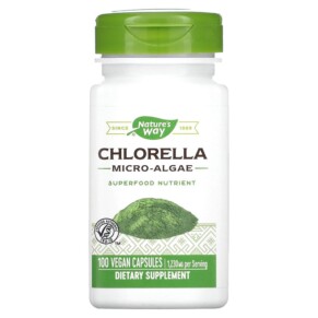 Thực phẩm chức năng Nature's Way Chlorella Micro-Algae 410 mg 100 Vegan Capsules 033674118504