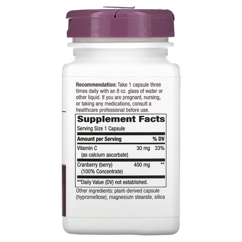 Nature's Way Cranberry 400 mg 120 Vegan Capsules 2 Thành phần vi chất của Nature's Way Cranberry 400 mg 120 Vegan Capsules 033674151358