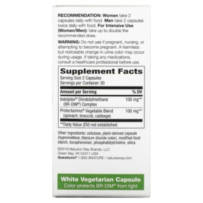 Thành phần vi chất của Nature's Way DIM-Plus Estrogen Metabolism 60 Vegetarian Capsules 033674148105