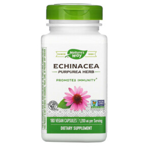 Thực phẩm chức năng Nature's Way Echinacea Purpurea Herb 400 mg 180 Vegan Capsules 033674124086