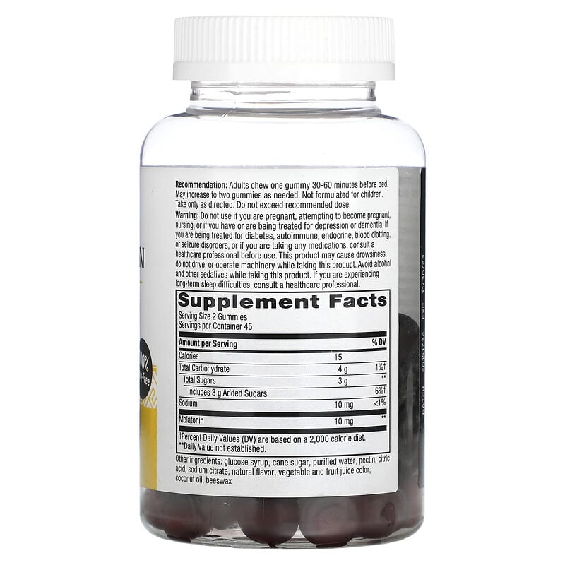 Nature's Way Extra Strength Melatonin Gummies Raspberry 5 mg 90 Gummies 2 Thành phần vi chất của Nature's Way Extra Strength Melatonin Gummies Raspberry 5 mg 90 Gummies 033674139820