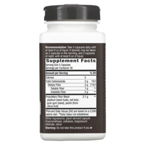 Thành phần vi chất của Nature's Way Fiber Fusion Daily 3.1 g 150 Vegan Capsules 763948084524