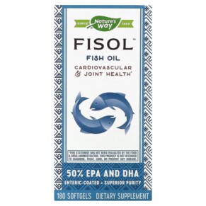 Thực phẩm chức năng Nature's Way Fisol Fish Oil 180 Softgels 033674153345