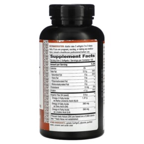 Thành phần vi chất của Nature's Way Flax Oil Max Strength 1.300 mg 200 Softgels 033674154250