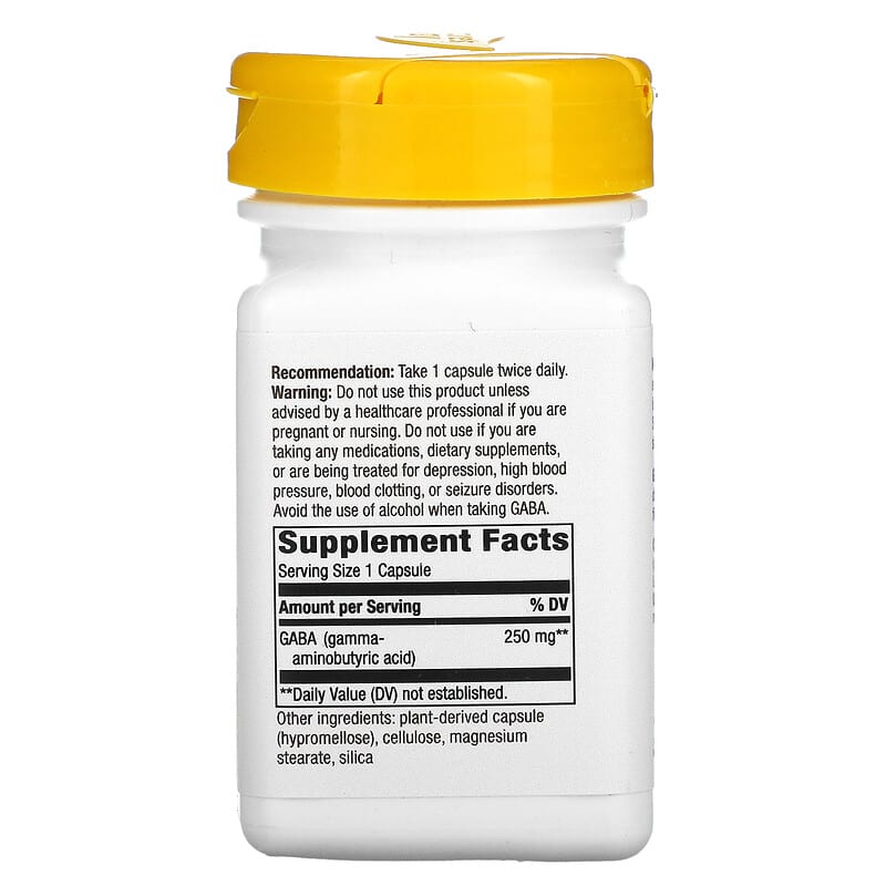 Nature's Way GABA 250 mg 60 Veg Capsules 2 Thành phần vi chất của Nature's Way GABA 250 mg 60 Veg Capsules 763948055265