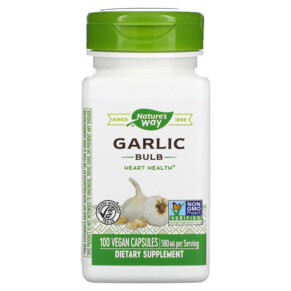 Thực phẩm chức năng Nature's Way Garlic Bulb 580 mg 100 Vegan Capsules 033674130001
