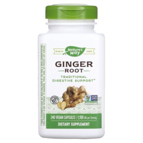 Thực phẩm chức năng Nature's Way Ginger Root 550 mg 240 Vegan Capsules 033674119266