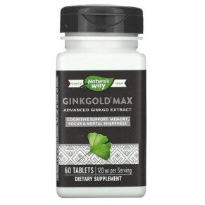 Thực phẩm chức năng Nature's Way Ginkgold Max 120 mg 60 Tablets 033674152515