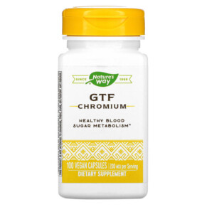 Thực phẩm chức năng Nature's Way GTF Chromium 200 mcg 100 Vegan Capsules 033674410219