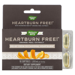 Thực phẩm chức năng Nature's Way Heartburn Free 1.000 mg 10 Softgels 763948091102