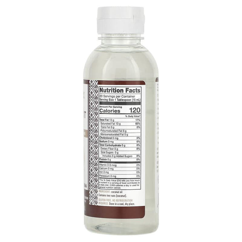 Nature's Way Liquid Coconut Oil 10 fl oz (300 ml) 2 Thành phần vi chất của Nature's Way Liquid Coconut Oil 10 fl oz (300 ml) 033674158579