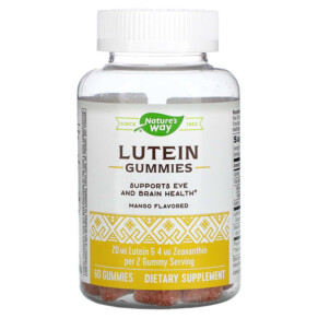 Thực phẩm chức năng Nature's Way Lutein Gummies Supports Eye And Brain Health Mango 60 Gummies 033674137536