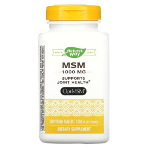 Thực phẩm chức năng Nature's Way MSM 1.000 mg 200 Vegan Tablets 033674151334