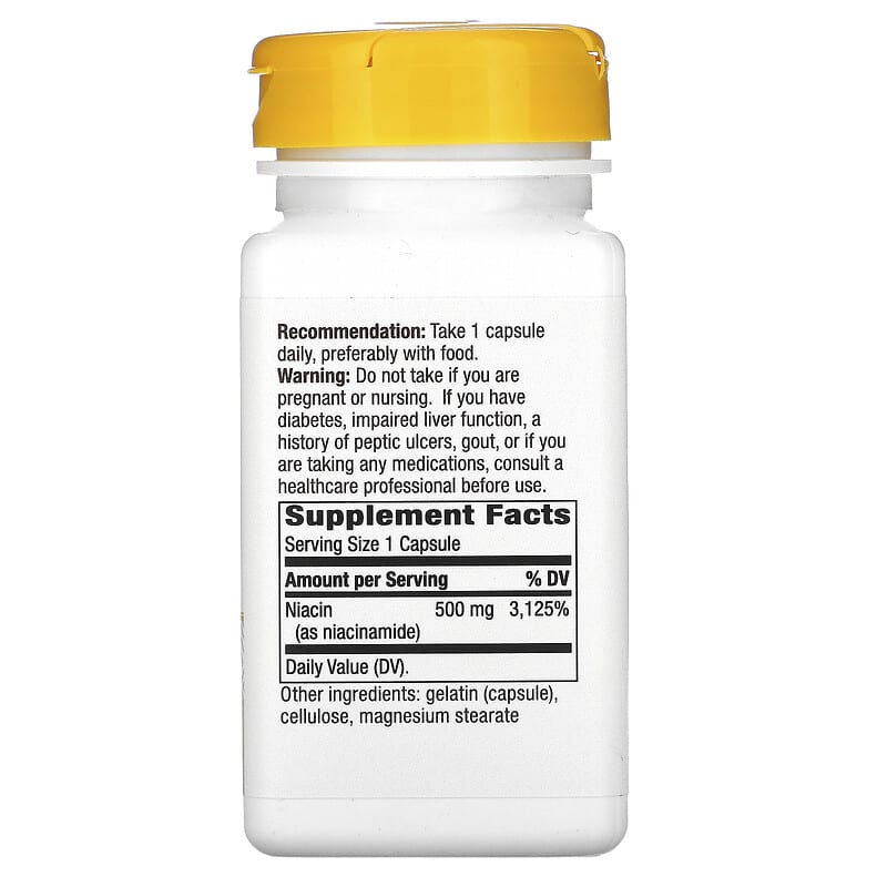 Nature's Way Niacinamide Non-Flushing 500 mg 100 Capsules 2 Thành phần vi chất của Nature's Way Niacinamide Non-Flushing 500 mg 100 Capsules 033674404805
