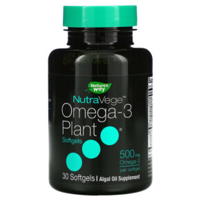 Thực phẩm chức năng Nature's Way NutraVege Omega-3 Plant 500 mg 30 Softgels 033674121979
