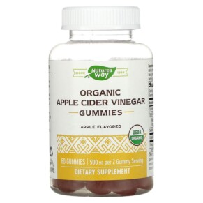 Thực phẩm chức năng Nature's Way Organic Apple Cider Vinegar Gummies Apple 250 mg 60 Gummies 033674137529