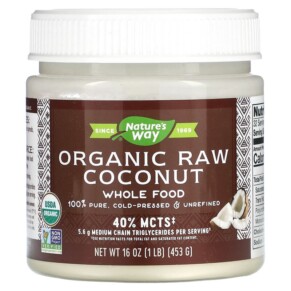 Thực phẩm chức năng Nature's Way Organic Raw Coconut Whole Food 16 oz (453 g) 033674100110