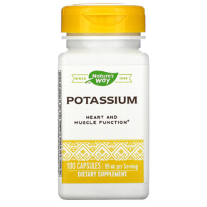 Thực phẩm chức năng Nature's Way Potassium 99 mg 100 Capsules 033674410714