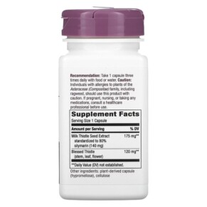 Thành phần vi chất của Nature's Way Premium Blend Milk Thistle 60 Vegan Capsules 033674624005