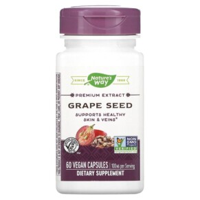 Thực phẩm chức năng Nature's Way Premium Extract Grape Seed 100 mg 60 Vegan Capsules 033674153529