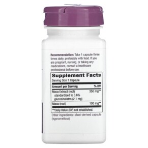 Thành phần vi chất của Nature's Way Premium Extract Maca 350 mg 60 Vegan Capsules 033674642009