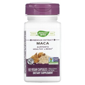 Thực phẩm chức năng Nature's Way Premium Extract Maca 350 mg 60 Vegan Capsules 033674642009