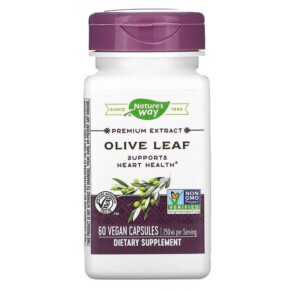Thực phẩm chức năng Nature's Way Premium Extract Olive Leaf 250 mg 60 Vegan Capsules 033674640005
