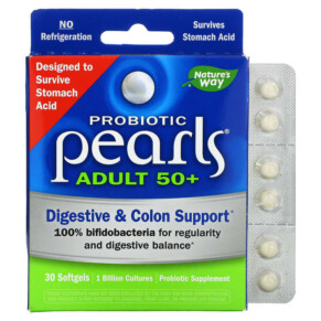 Thực phẩm chức năng Nature's Way Probiotic Pearls Adult 50+ 30 Softgels 763948105106