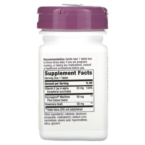 Thành phần vi chất của Nature's Way Pycnogenol 50 mg 30 Vegan Tablets 033674451519