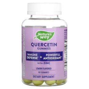Thực phẩm chức năng Nature's Way Quercetin Gummies With Zinc Lemon 60 Gummies 033674142615