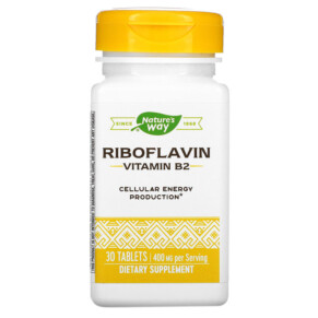 Thực phẩm chức năng Nature's Way Riboflavin Vitamin B2 400 mg 30 Tablets 763948168439