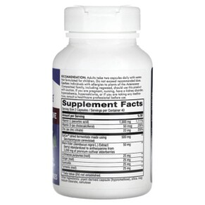 Thành phần vi chất của Nature's Way Sambucus Advanced Immune 80 Capsules 033674140406