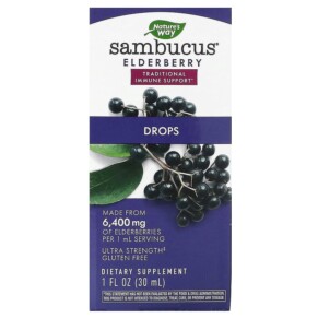 Thực phẩm chức năng Nature's Way Sambucus Elderberry Drops 1 fl oz (30 ml) 033674104934