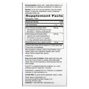 Thành phần vi chất của Nature's Way Sleep Tonight 28 Tablets 763948004584