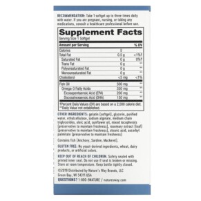 Thành phần vi chất của Nature's Way Super Fisol Fish Oil 180 Softgels 033674155189