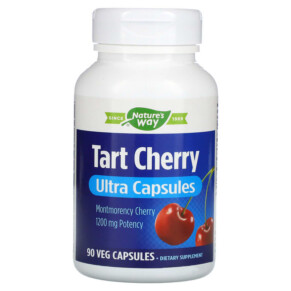 Thực phẩm chức năng Nature's Way Tart Cherry Ultra Capsules 1.200 mg 90 Veg Capsules 763948564453