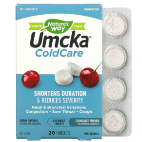 Thực phẩm chức năng Nature's Way Umcka ColdCare Cherry 20 Chewable Tablets 033674151440
