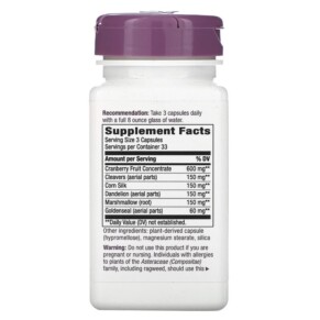 Thành phần vi chất của Nature's Way Urinary with Cranberry 100 Vegan Capsules 033674793206