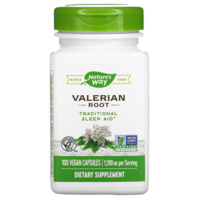 Thực phẩm chức năng Nature's Way Valerian Root 1.590 mg 100 Vegan Capsules 033674177006