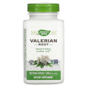 Thực phẩm chức năng Nature's Way Valerian Root 530 mg 180 Vegan Capsules 033674177082