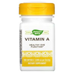 Thực phẩm chức năng Nature's Way Vitamin A 3.000 mcg 100 Softgels 033674401101