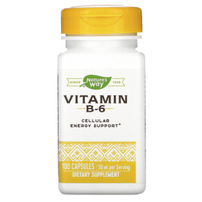 Thực phẩm chức năng Nature's Way Vitamin B-6 50 mg 100 Capsules 033674404317