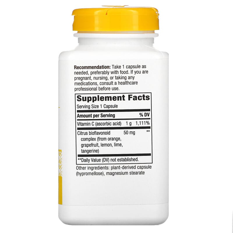 Nature's Way Vitamin C with Bioflavonoids 1.000 mg 250 Vegan Capsules 2 Thành phần vi chất của Nature's Way Vitamin C with Bioflavonoids 1.000 mg 250 Vegan Capsules 033674154656