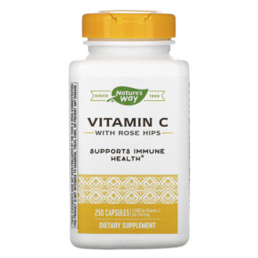 Thực phẩm chức năng Nature's Way Vitamin C with Rose Hips 500 mg 250 Capsules 033674403112