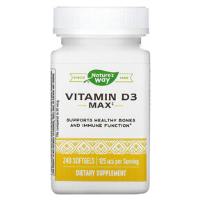 Thực phẩm chức năng Nature's Way Vitamin D3 125 mcg 240 Softgels 033674158364