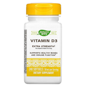 Thực phẩm chức năng Nature's Way Vitamin D3 50 mcg 240 Softgels 033674156049