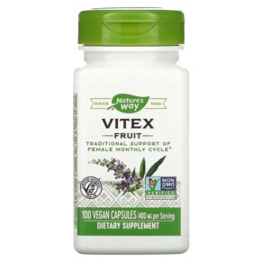Thực phẩm chức năng Nature's Way Vitex Fruit 400 mg 100 Vegan Capsules 033674117507
