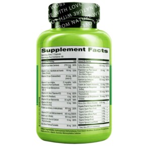 Thành phần vi chất của NATURELO Bariatric Multivitamin with Iron 60 Vegetarian Capsules 628110628558