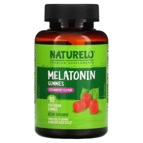 Thực phẩm chức năng NATURELO Melatonin Gummies Strawberry 90 Vegetarian Gummies 628110628626