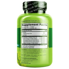 Thành phần vi chất của NATURELO Omega-3 Triglyceride Fish Oil 1.100 mg 60 Softgels 628110628145